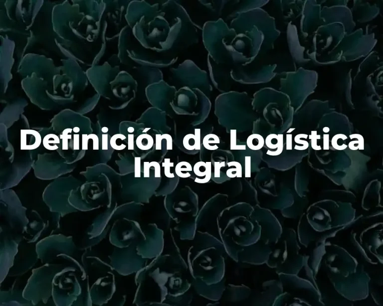Definición de Logística Integral
