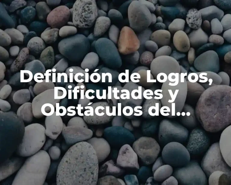 Definición de Logros, Dificultades y Obstáculos del Aprendiz