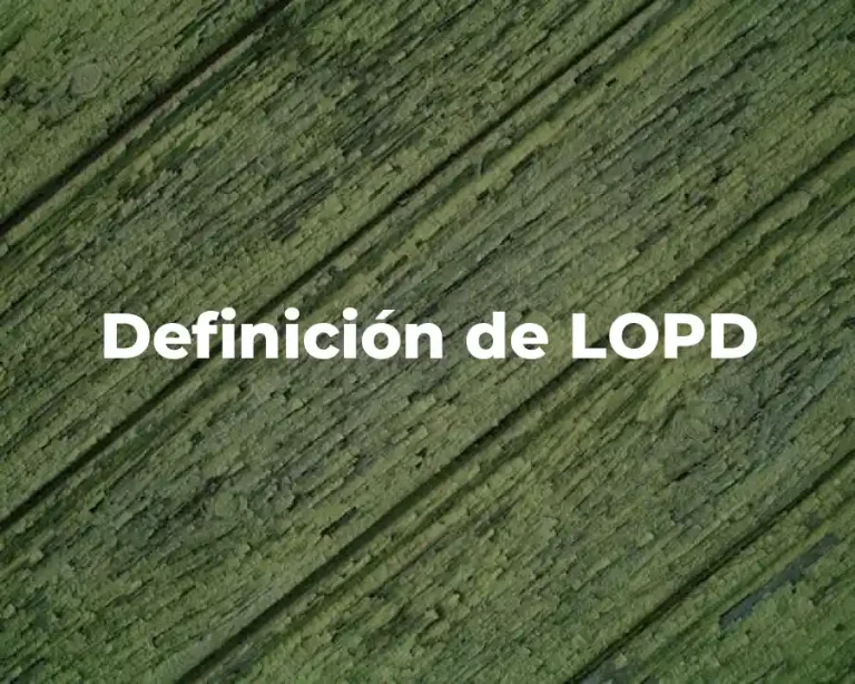 Definición de LOPD