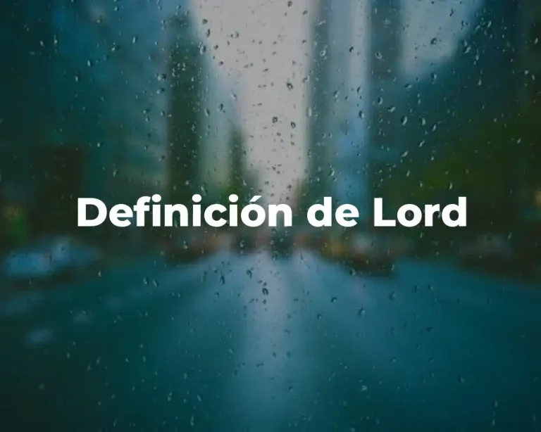 Definición de Lord