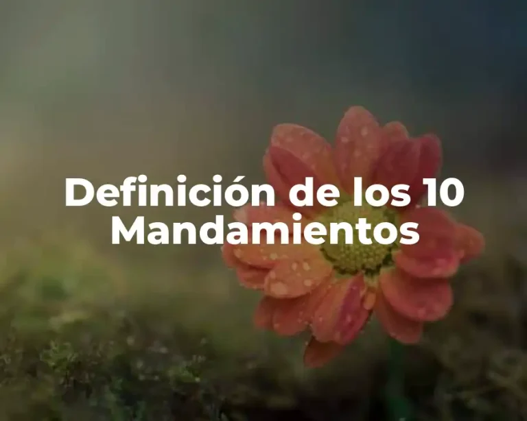 Definición de los 10 Mandamientos