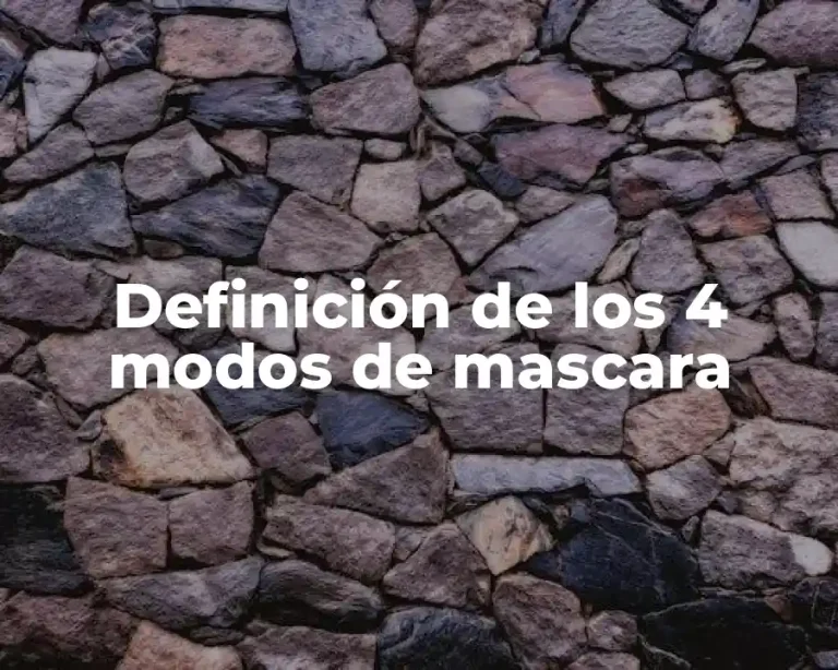 Definición de los 4 modos de mascara