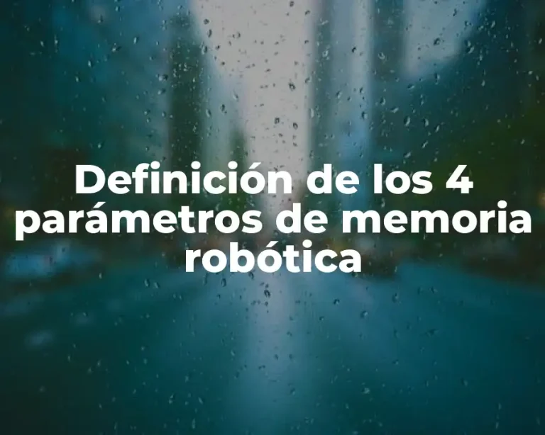 Definición de los 4 parámetros de memoria robótica