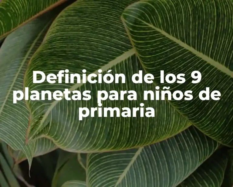 Definición de los 9 planetas para niños de primaria