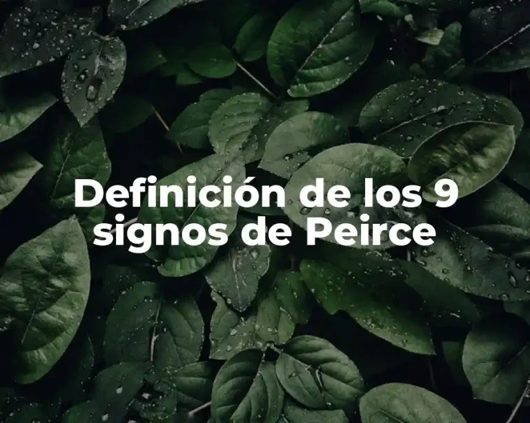Definición de los 9 signos de Peirce