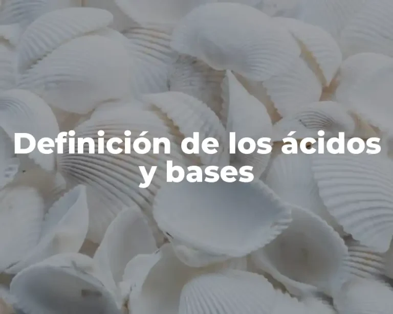 Definición de los ácidos y bases