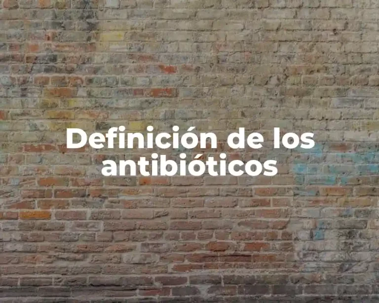Definición de los antibióticos