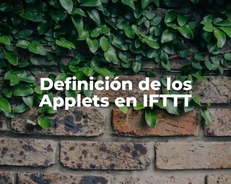 Definición de los Applets en IFTTT