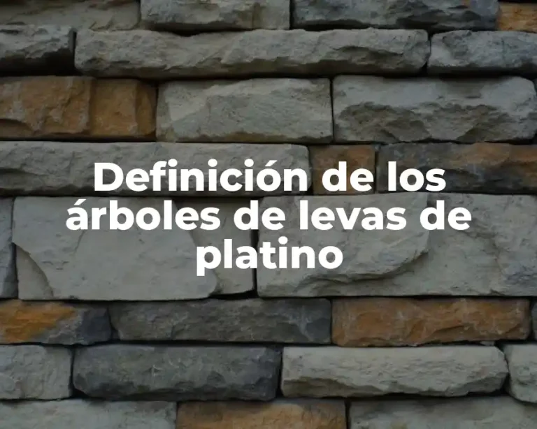 Definición de los árboles de levas de platino