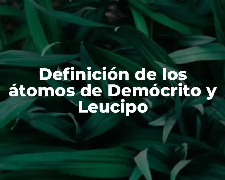 Definición de los átomos de Demócrito y Leucipo