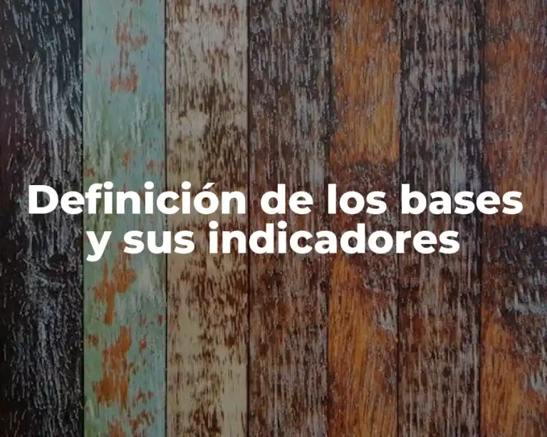 Definición de los bases y sus indicadores