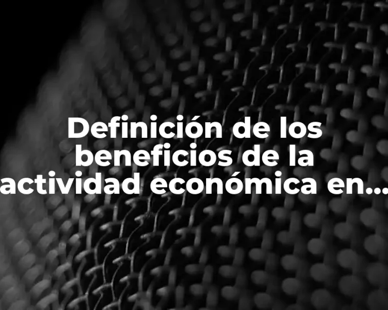 Definición de los beneficios de la actividad económica en México