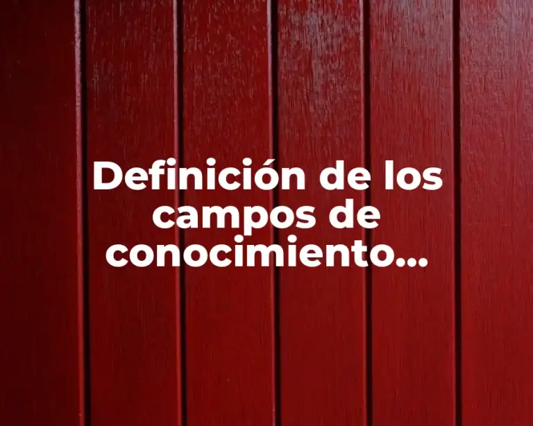 Definición de los campos de conocimiento psicología sociología