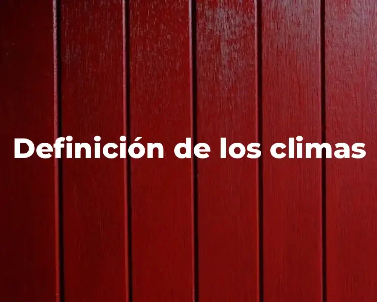 Definición de los climas