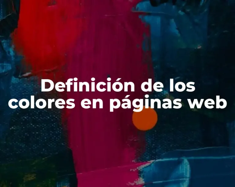 Definición de los colores en páginas web
