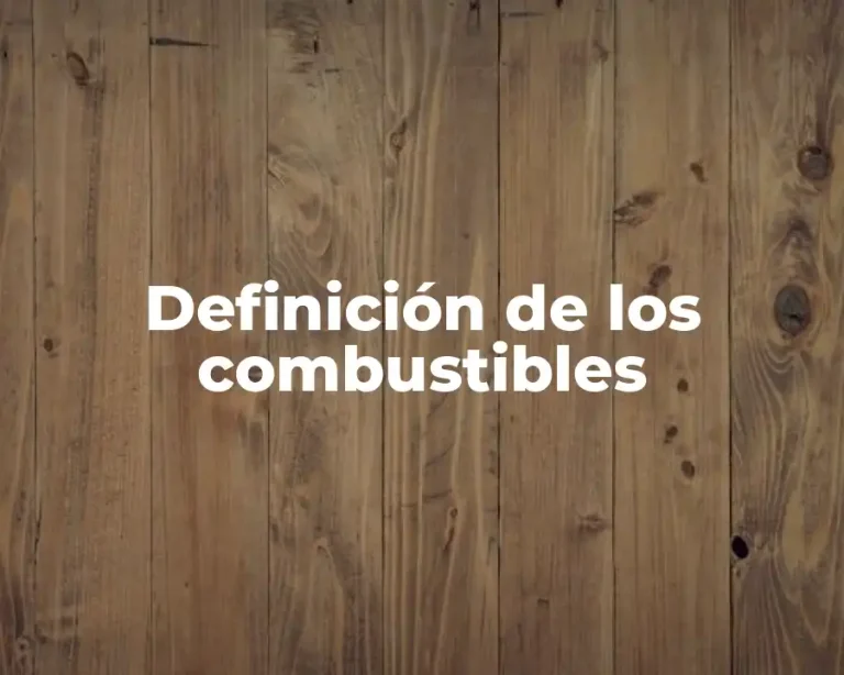 Definición de los combustibles