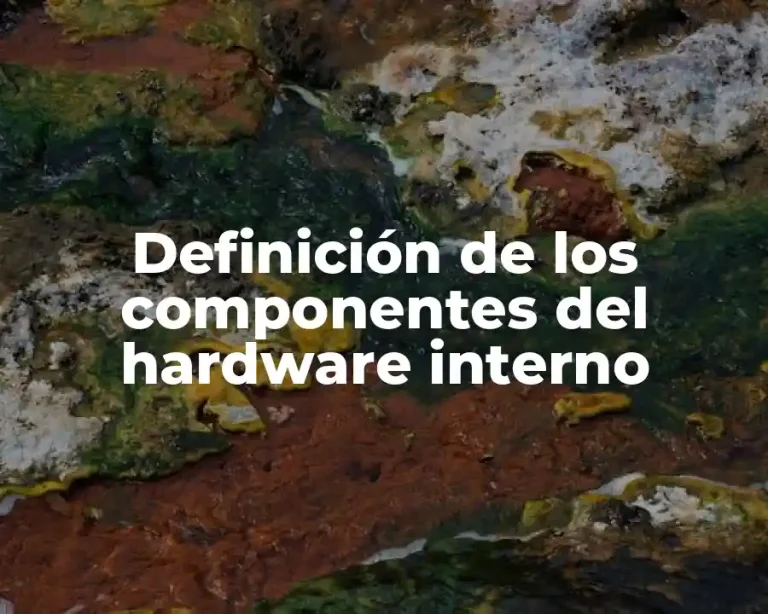 Definición de los componentes del hardware interno