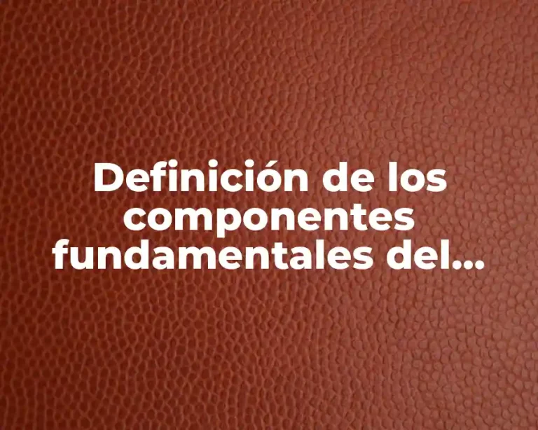 Definición de los componentes fundamentales del carbono