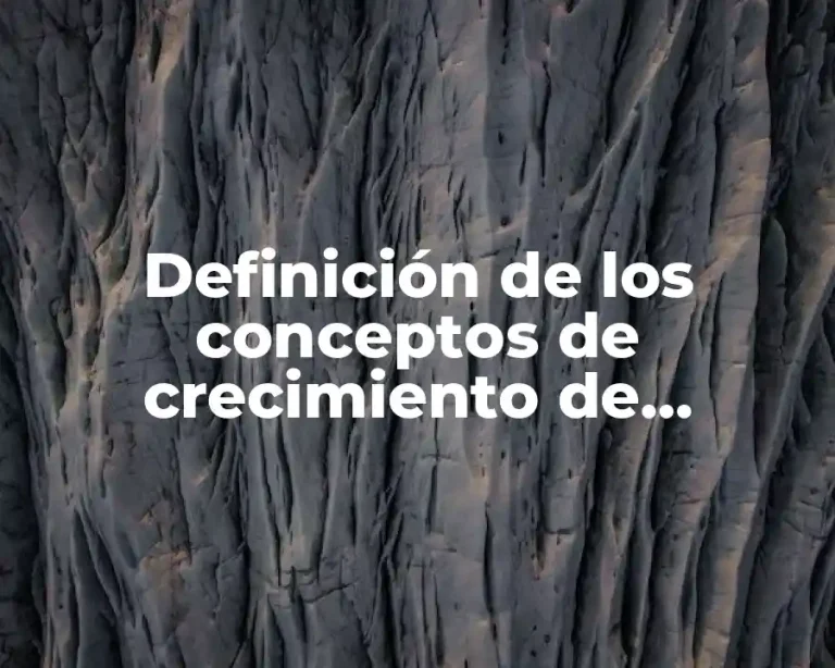 Definición de los conceptos de crecimiento de subdesarrollo