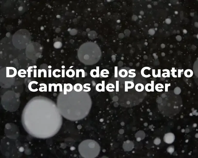 Definición de los Cuatro Campos del Poder