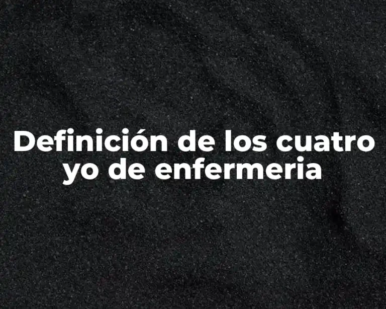Definición de los cuatro yo de enfermeria