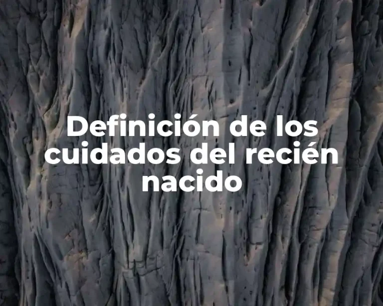 Definición de los cuidados del recién nacido