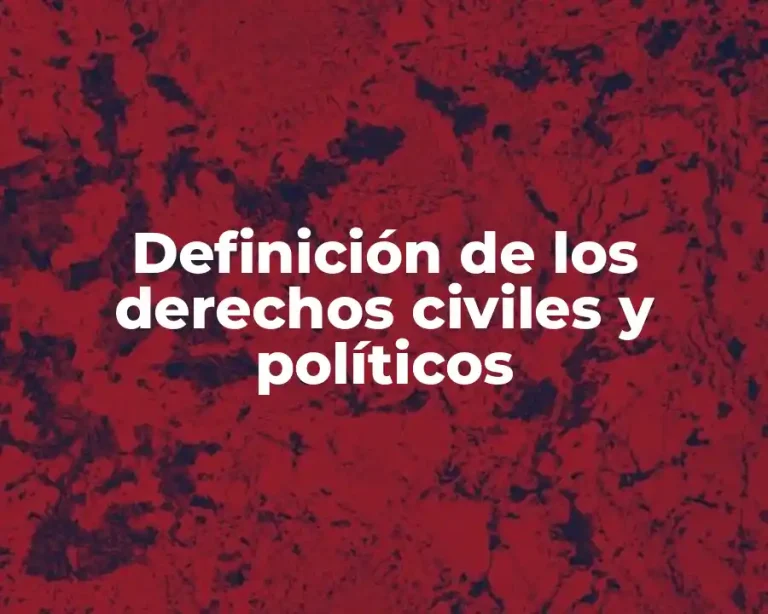 Definición de los derechos civiles y políticos