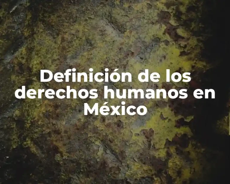 Definición de los derechos humanos en México