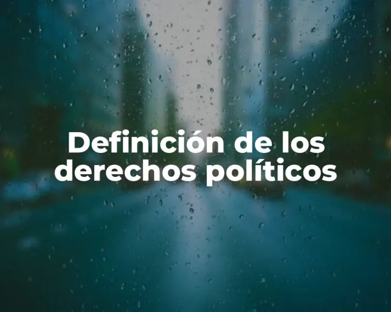 Definición de los derechos políticos