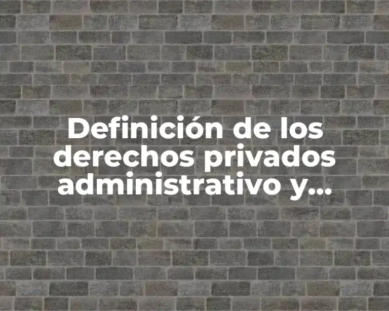 Definición de los derechos privados administrativo y electoral