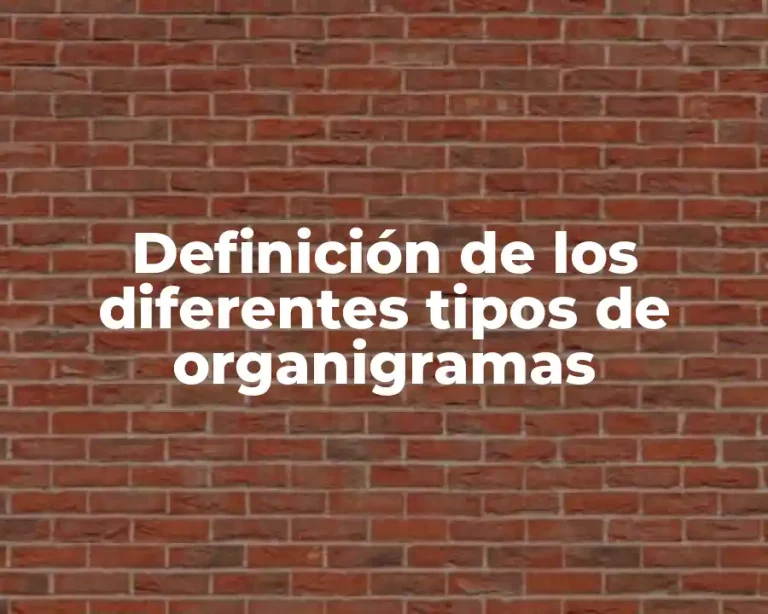 Definición de los diferentes tipos de organigramas