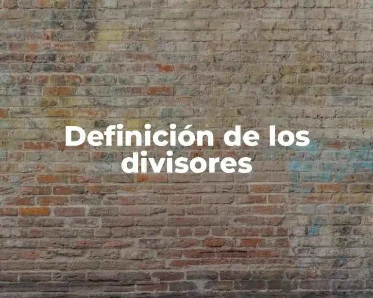 Definición de los divisores