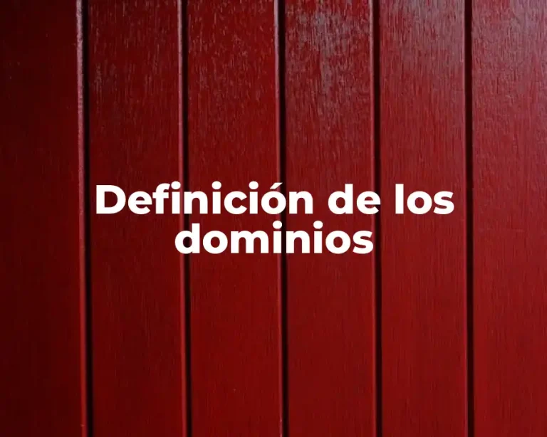Definición de los dominios