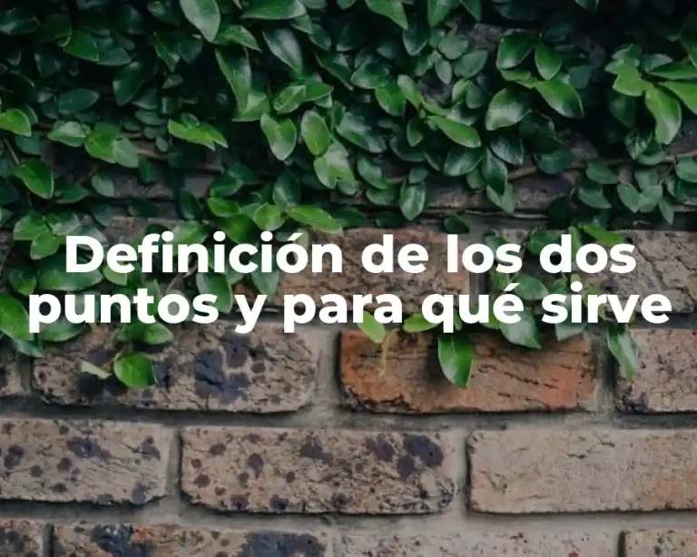 Definición de los dos puntos y para qué sirve