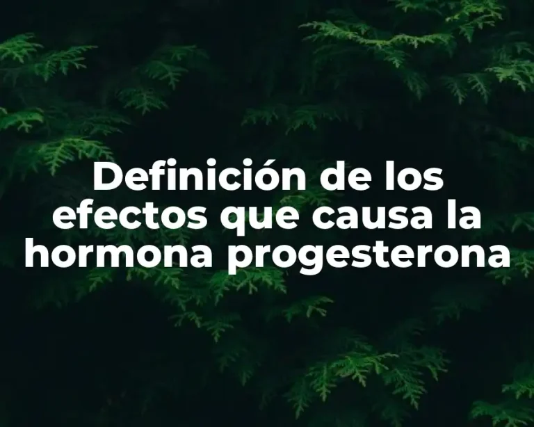 Definición de los efectos que causa la hormona progesterona