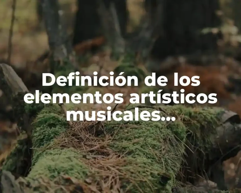 Definición de los elementos artísticos musicales instrumentales