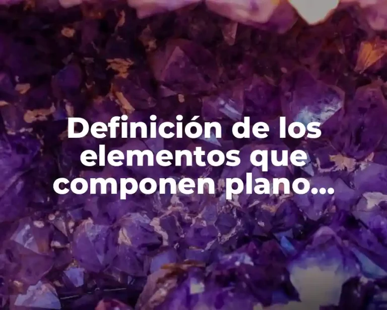 Definición de los elementos que componen plano cartesiano