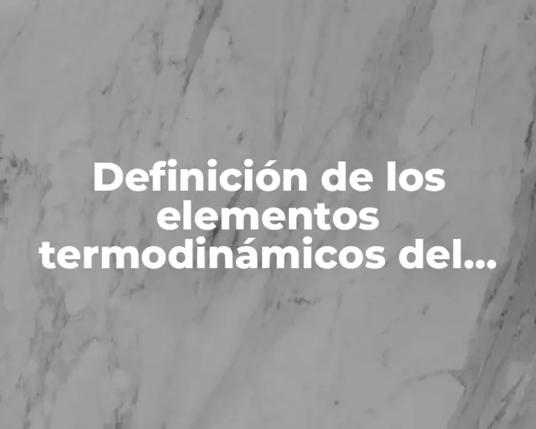 Definición de los elementos termodinámicos del clima