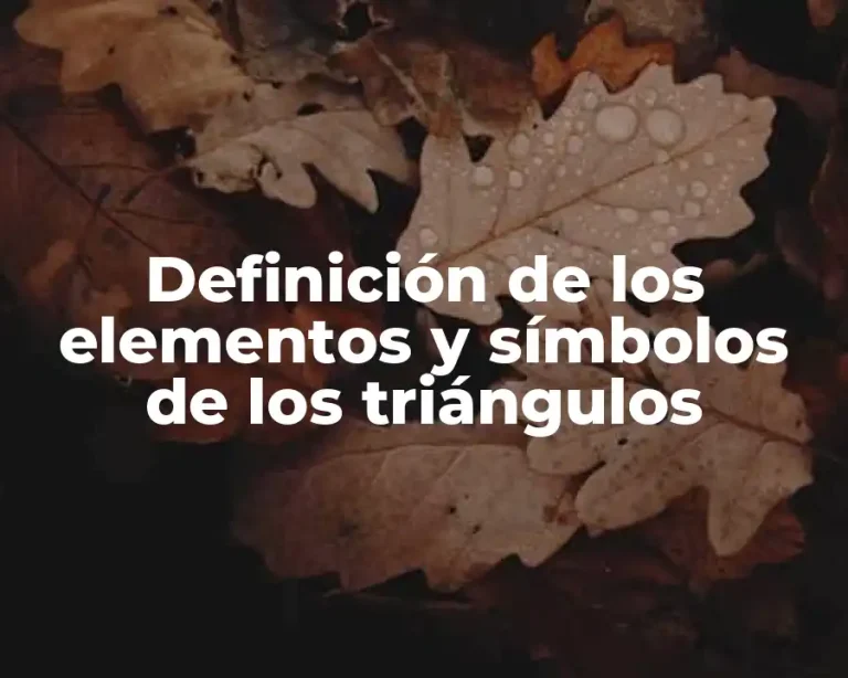 Definición de los elementos y símbolos de los triángulos