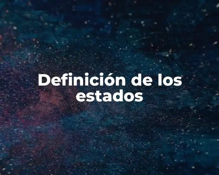 Definición de los estados