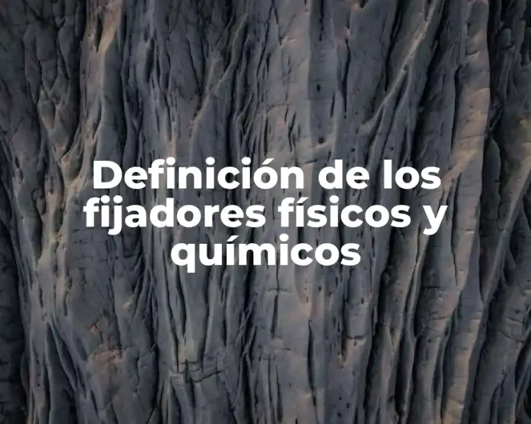 Definición de los fijadores físicos y químicos