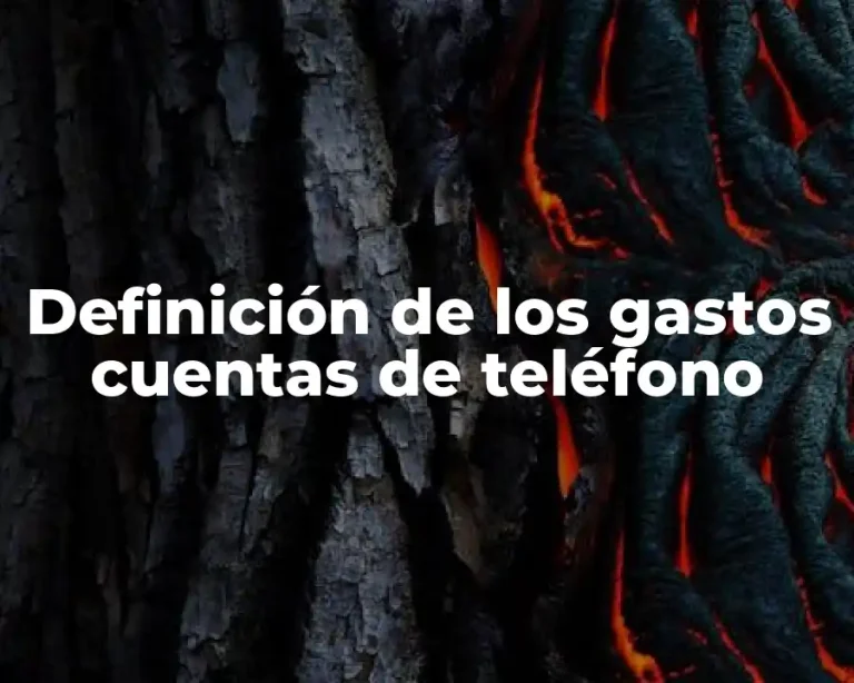 Definición de los gastos cuentas de teléfono