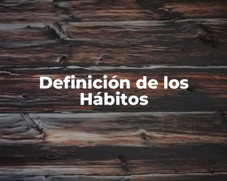 Definición de los Hábitos