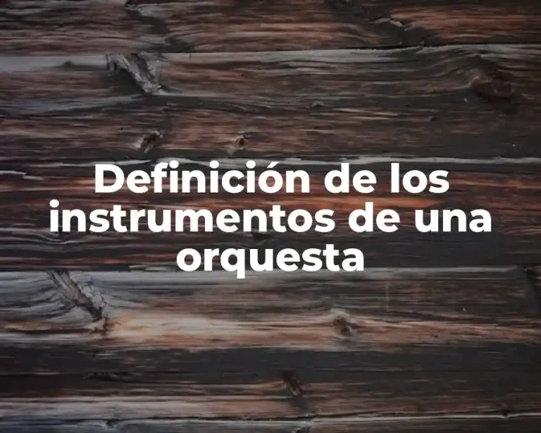 Definición de los instrumentos de una orquesta