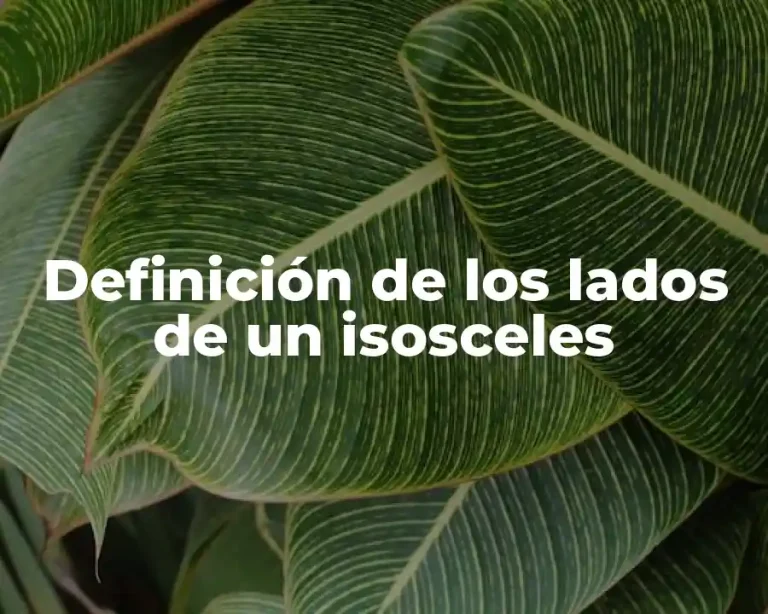 Definición de los lados de un isosceles
