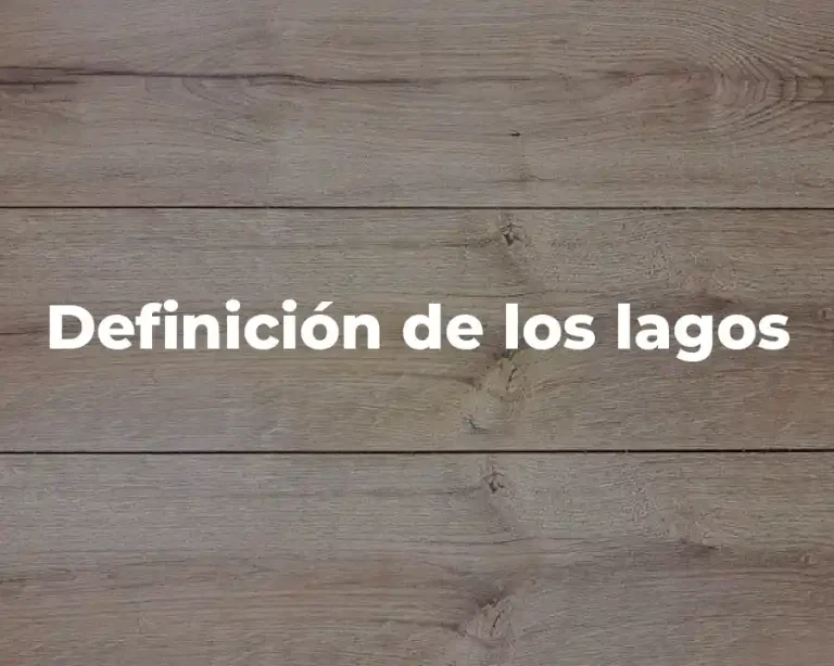 Definición de los lagos