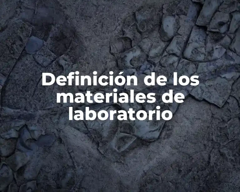 Definición de los materiales de laboratorio