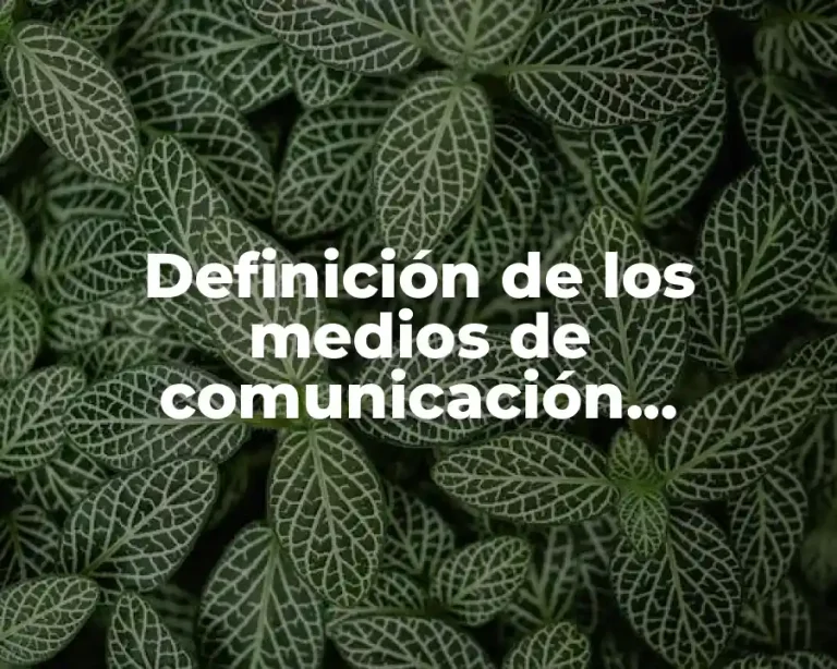 Definición de los medios de comunicación tecnológicos