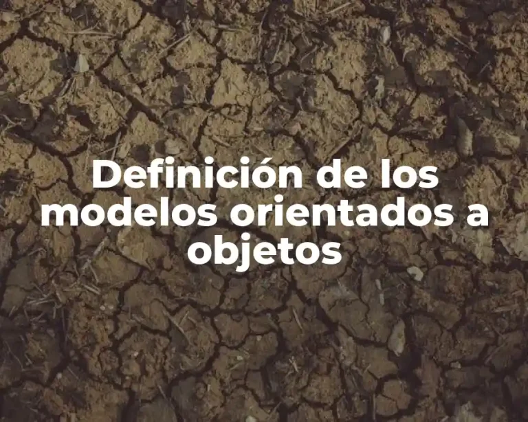 Definición de los modelos orientados a objetos