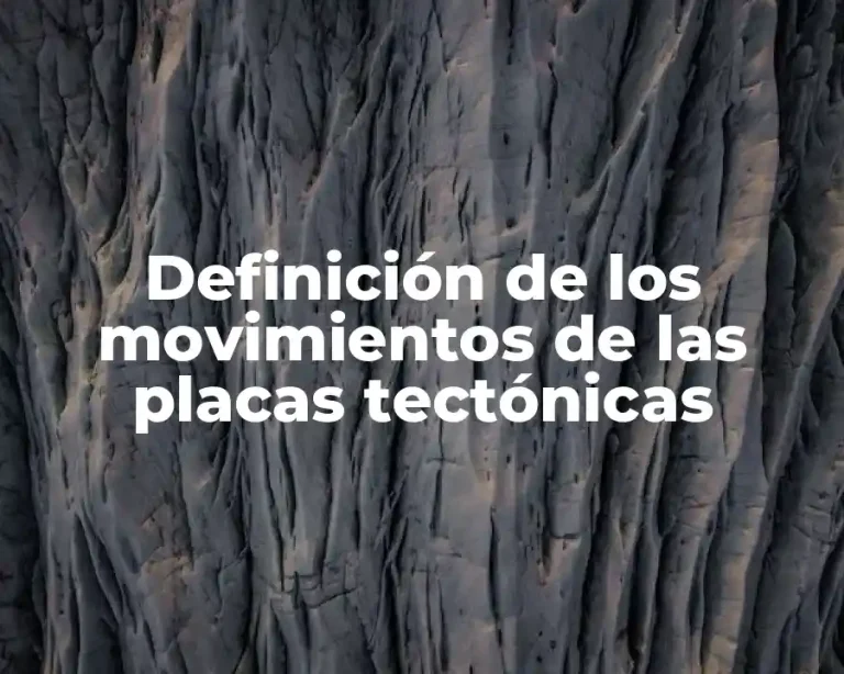 Definición de los movimientos de las placas tectónicas